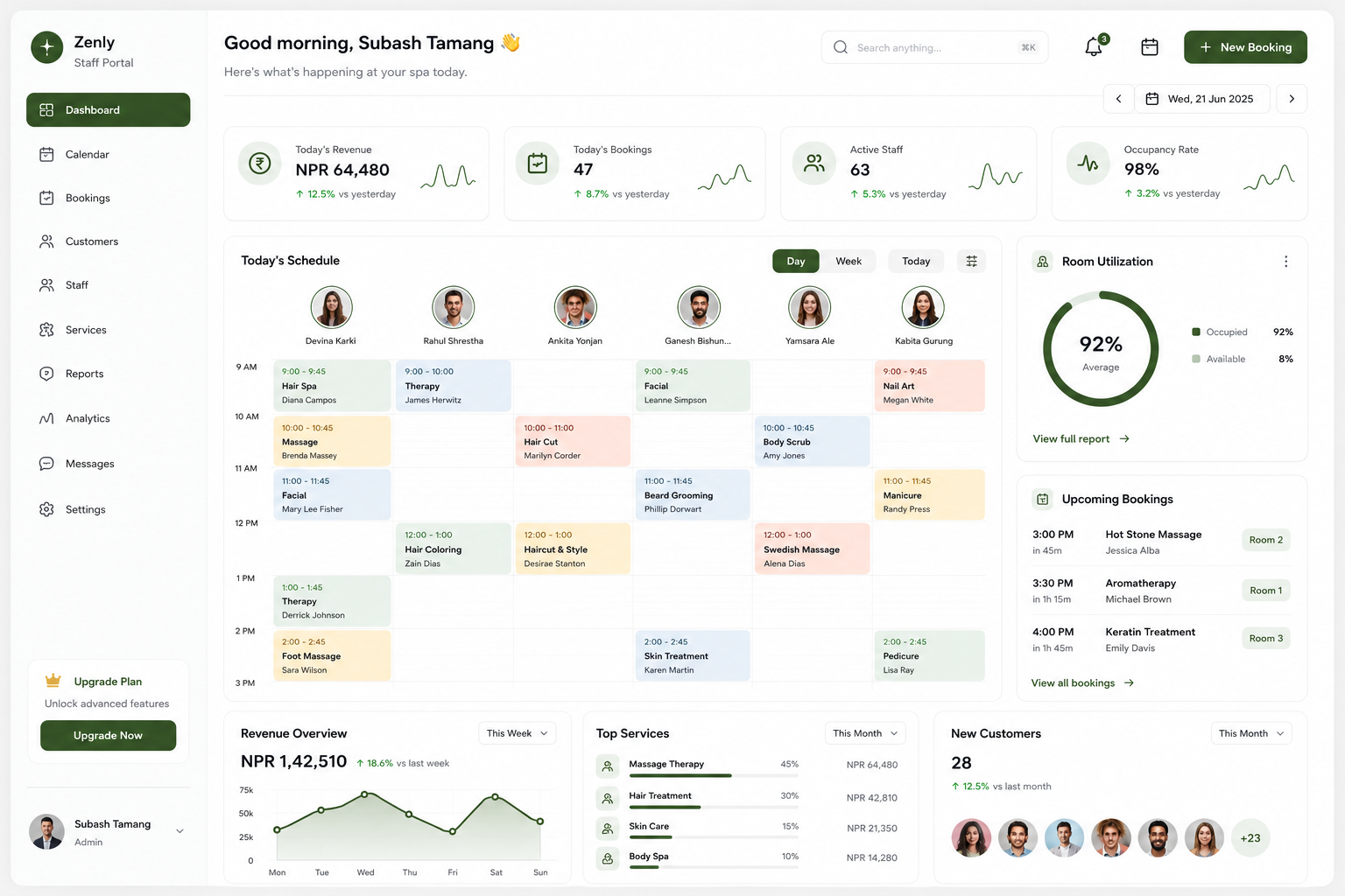 Zenly dashboard